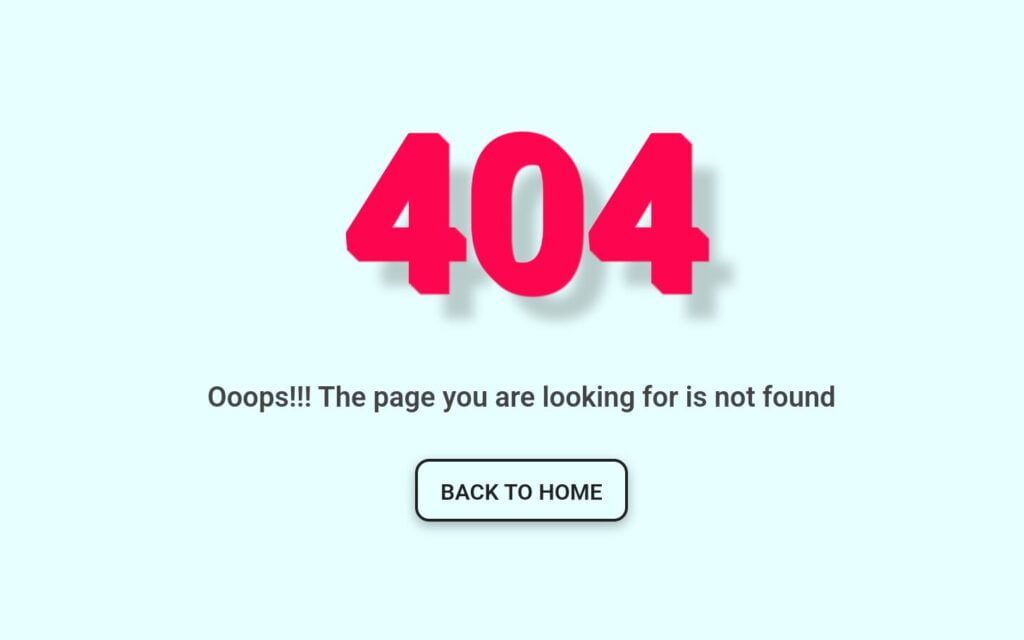 How to create a Custom 404 Error Page using HTML